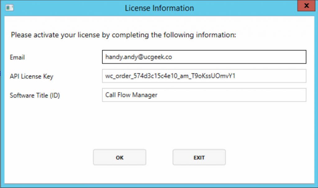 Call-Flow-Manager-Licence-Info